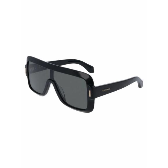 NEW!! Salvatore Ferragamo SF2061SE 001 Bold Shield Sunglasses in Black Authentic main image 5